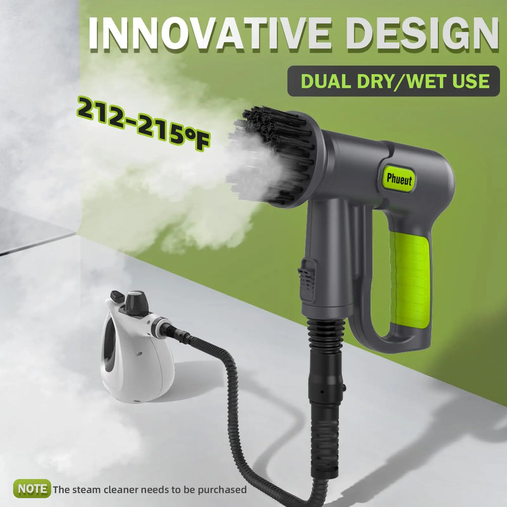 Pressurized Handheld Steam Cleaner & Rechargeable Spin Scrubber