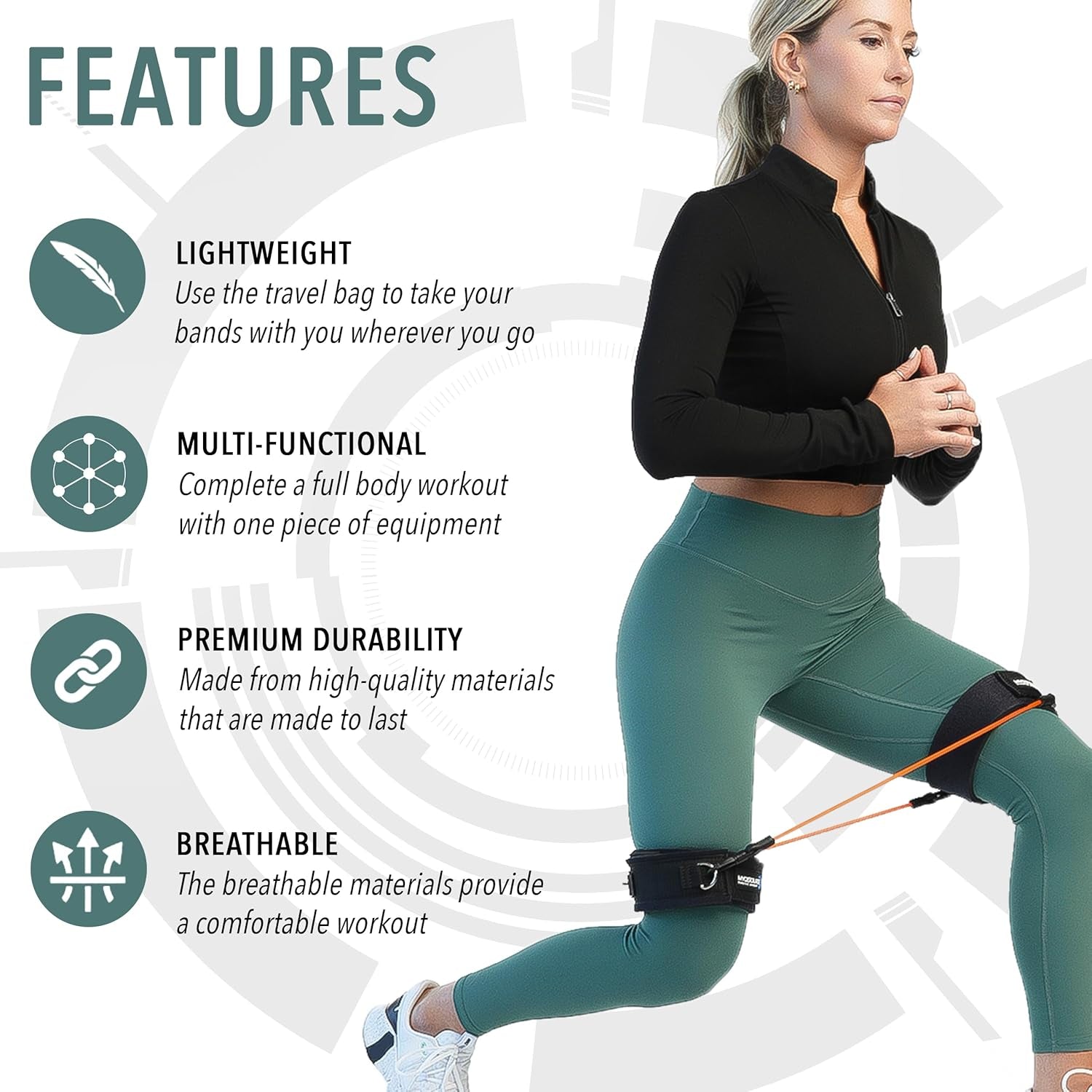 - Speed Agility Exercise Fitness Strength Leg Resistance Bands - Includes Stretching Strap and Digital Training Series – 3 Kit Levels – Youth, Intermediate, and Advanced Athletes