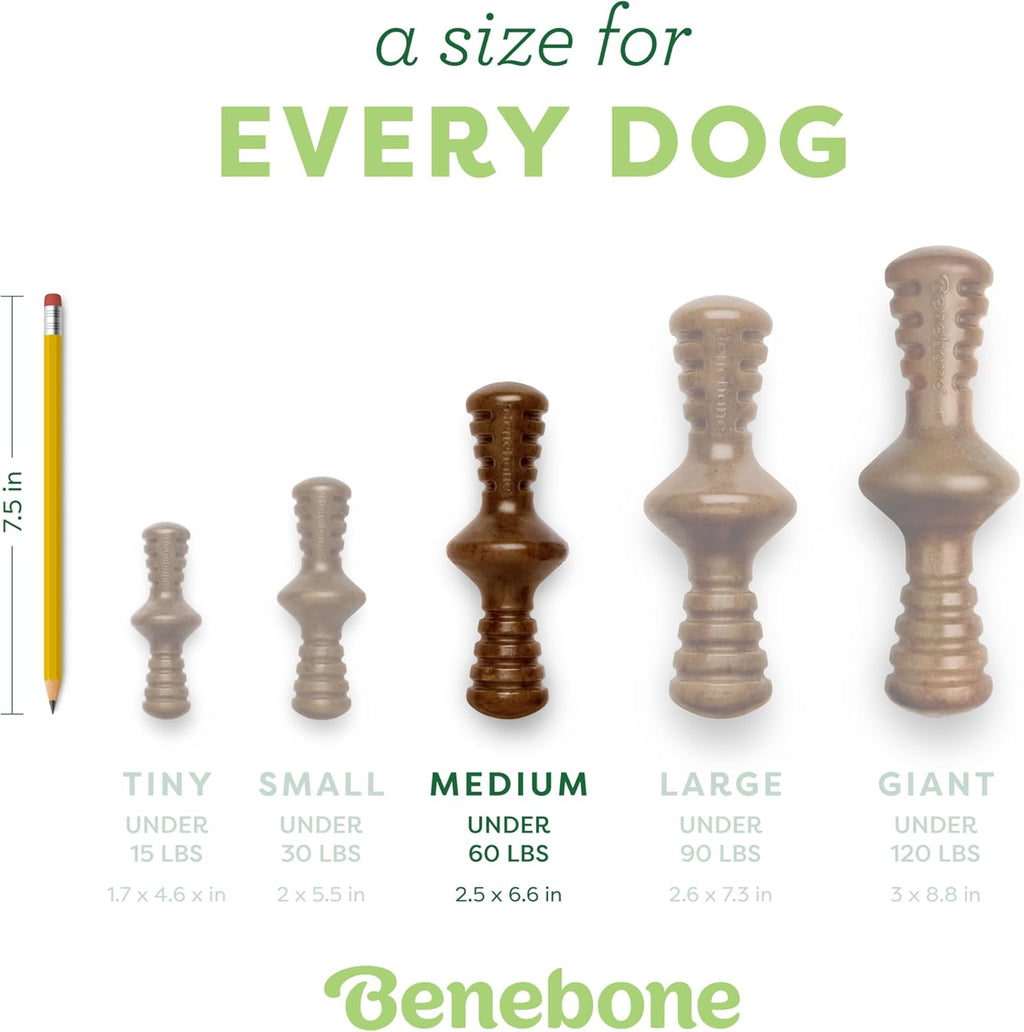 Zaggler Rolling Dog Chew Toy for Aggressive Chewers, Made in USA